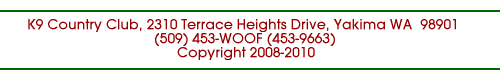 footer for K9 Country Club page